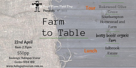 Farm to Table Tour + Lunch primary image