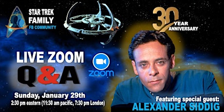 STF DS9 30th Anniversary Live Zoom Q&A with Alexander Siddig