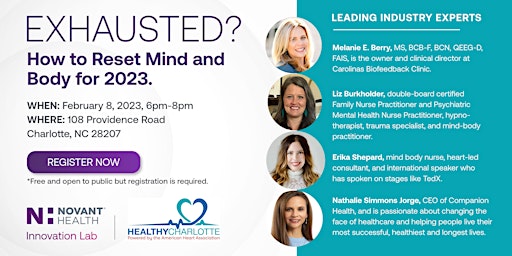 How to Reset Mind and Body for 2023 (Wednesday February 8th, 5:30-8pm)