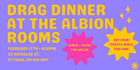 Drag Queen Dinner at The Albion Rooms