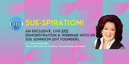 An exclusive, live EFIT demonstration and webinar with Dr Sue Johnson