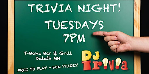 Primaire afbeelding van Tuesday DJ Trivia at T-Bonz