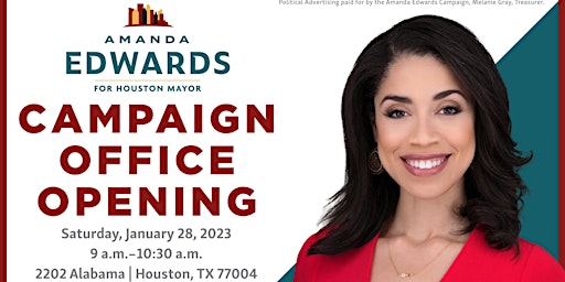Amanda Edwards' for Houston Mayor Campaign Office Opening