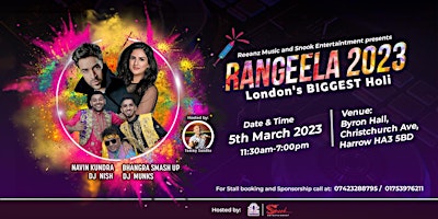 Holi : RANGEELA 2023 - London's BIGGEST Holi and After party