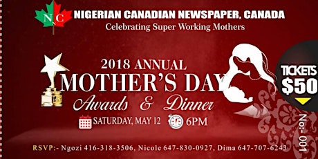 Image principale de Nigerian Canadian Newspaper‘s Annual Mother’s Day: Ascend With No Limits