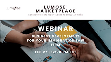 Webinar: Business Development for Immigration Law Firms
