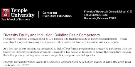 DEI Building Basic Competency - Creating an Inclusive Culture at Work