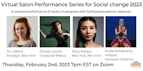 MDD's Virtual Salon Performance Series for Social Change: Feb 2nd, 2023