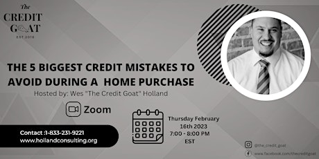 The 5 biggest Credit mistakes to avoid during a  home purchase