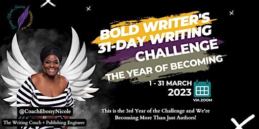 The Bold Writer's Writing Challenge: The Year of Becoming!