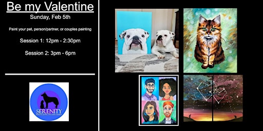 Be my Valentine: Paint your pet or partner/Person!