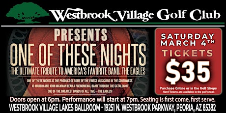 One of These Nights - The Eagles Tribute Band - March 4th