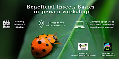 Beneficial Insects Basics  In-Person Workshop
