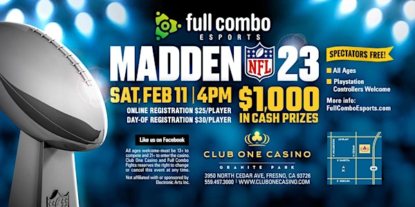 Madden 23 Tournament  (Feb 11)