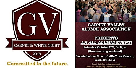 Garnet Valley All Alumni Bash "GARNET & WHITE NIGHT"  primary image