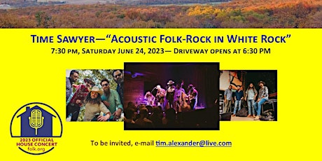 Imagen principal de Front Yard Concert - Time Sawyer — Acoustic Folk-Rock in White Rock