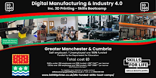 Digital Manufacturing & Industry 4.0 Skills Bootcamp - GMCA & Cumbria