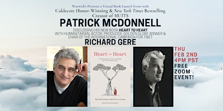 Imagem principal do evento Patrick McDonnell w/Richard Gere discussing HEART TO HEART