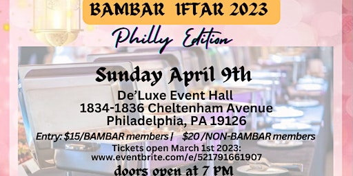 BAMBAR IFTAR 2023 -Philly