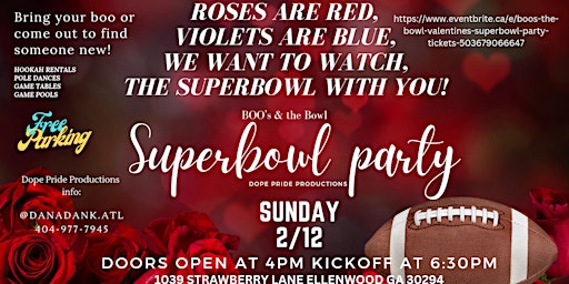 BOO's & The Bowl Valentine's SuperBowl Party