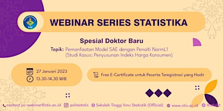 Image principale de Webinar Statistika 2023 #1 | Pemanfaatan Model SAE dengan Penalti NormL1