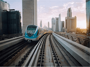 Dubai Metro Ride - In Golden Hour