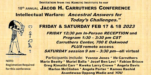 18th Annual Jacob H. Carruthers Conference