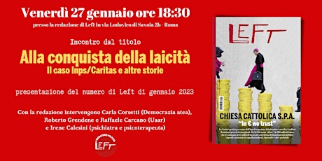 Presentazione del numero di Left - gennaio 2023  primärbild