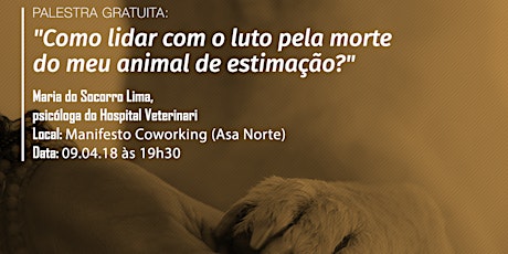 Imagem principal do evento Palestra "Como lidar com o luto pela morte do seu animal de estimação?"