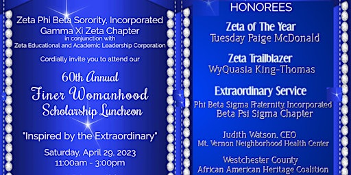 60TH ANNUAL FINER WOMANHOOD SCHOLARSHIP LUNCHEON