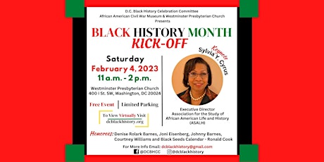D.C. Black History Celebration Committee Black History Kick-Off