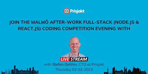 Malmö Full-stack Node.js & React After-work Coding Competition by Prisjakt