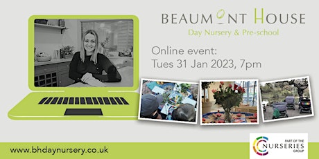 Beaumont House Day Nursery Twickenham - Online event: Prospective parents
