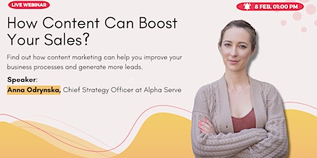 WEBINAR: How Content Can Boost Your Sales?
