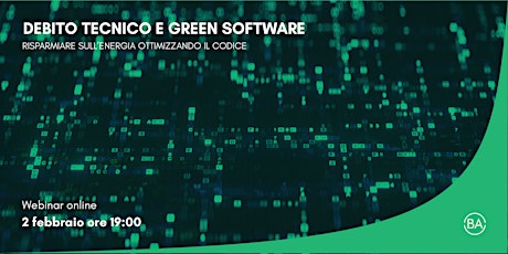 Webinar: Debito Tecnico e Green Software