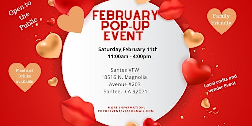February Pop Up Event