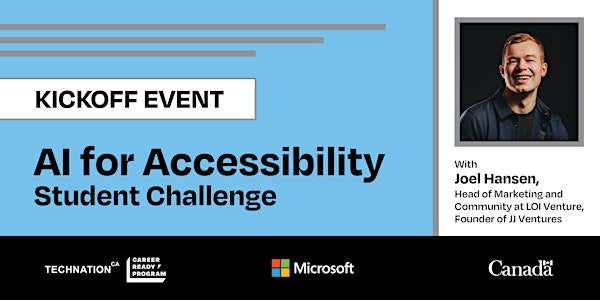 AI for Accessibility Student Challenge Kickoff