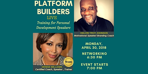 Platform Builders Live April 30, 2018