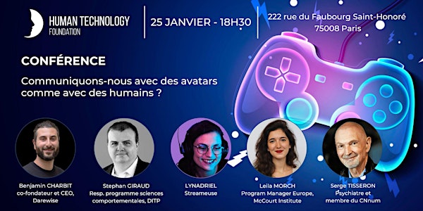 Conférence : Communiquons-nous avec des avatars comme avec des humains ?