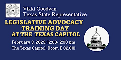 Legislative Advocacy Training Day at the Capitol w/Representative Goodwin