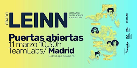 GRADO OFICIAL LEINN/ PUERTAS ABIERTAS MADRID [11 MAR | 10:30]