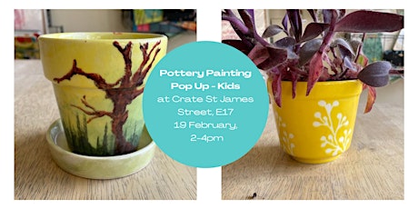 Kid's Pottery Painting Pop Up at Crate