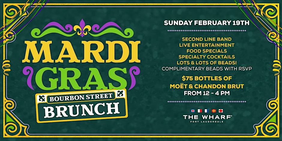 Mardi Gras - Bourbon Street Bubbles At The Wharf Fort Lauderdale