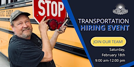 Image principale de Lake County Schools Transportation Hiring Event
