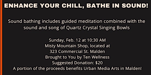 Sound Bath Meditation at Misty Mountain Shop, Malden, MA
