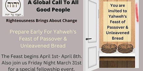 Passover & Feast of Unleavened Bread 6026