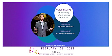 Voice Recital featuring Tenor Quade Nielsen-An evening of Art Songs & Arias