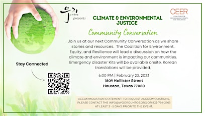 Climate & Environmental  Justice I Community Conversation