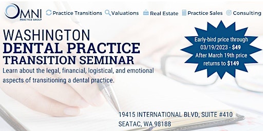 Washington Dental Practice Transition Seminar - Buyers