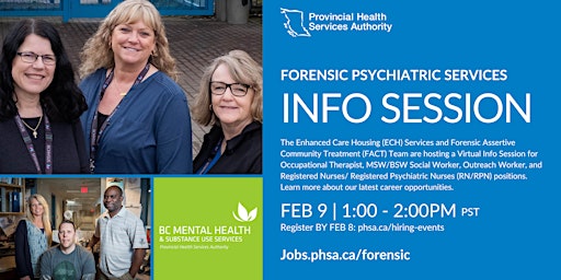 BC Mental Health & Substance Use Services ECHP & FACT Virtual Info Session